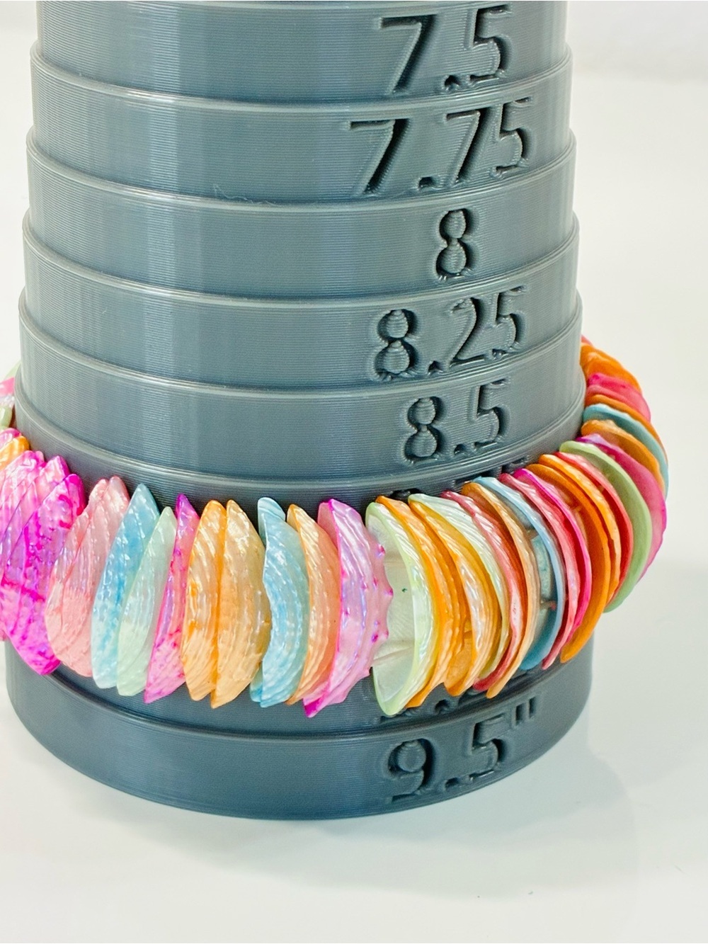 Source Unknown Multicolor Shell Disk Stretch Bracelet - Picture 15 of 16